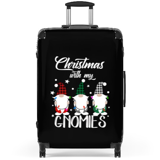 Gnome Family Christmas for Women Men Buffalo Plaid Suitcases