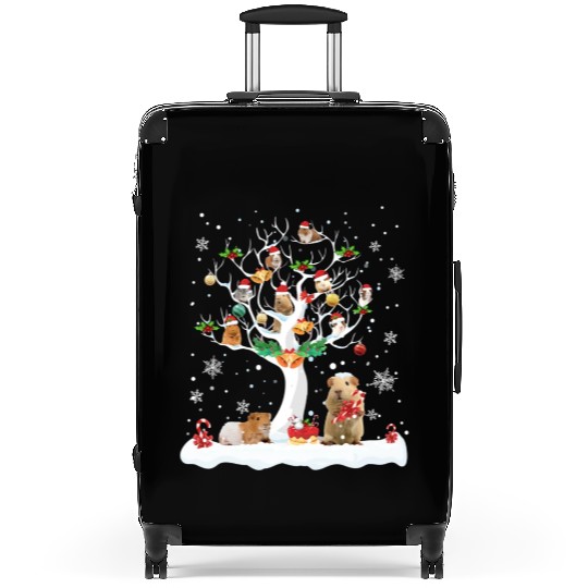 Guinea Pig Christmas On Winter Tree Goat Lover Suitcases