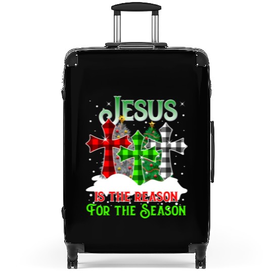 Jesus Is the Reason for the Season Holiday Christm Suitcases
