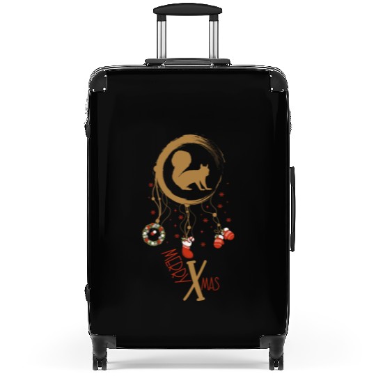 Winter dreamcatcher Christmas Squirrel Suitcases