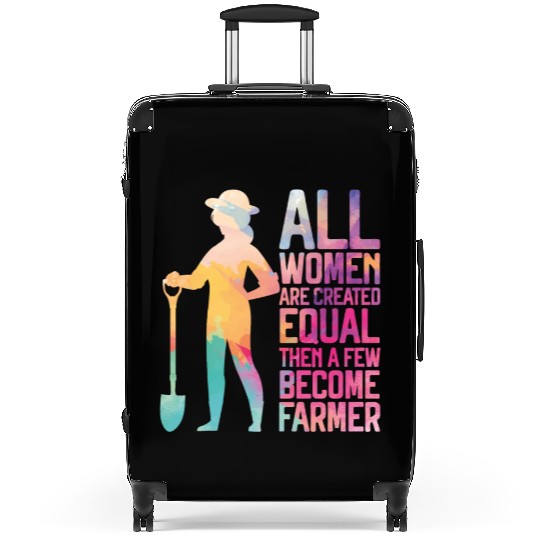 Farming Farmer Girl Female Suitcases