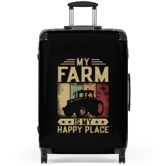 Farming Farmer Girl Vintage Suitcases