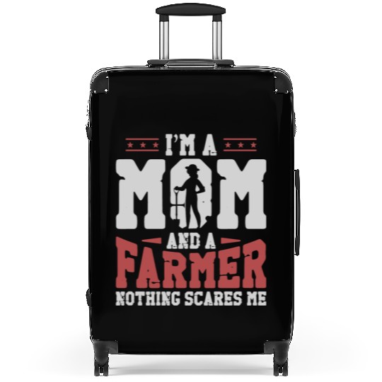 Farming Farmer Mom Mother Vintage Suitcases