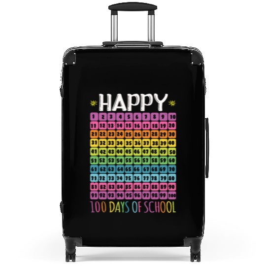 Number Student Happy 100th Day 100 Days Of School Suitcases