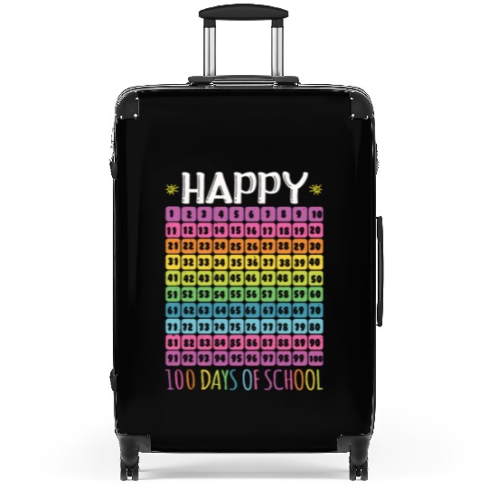 Number Student Happy 100th Day 100 Days Of School Suitcases