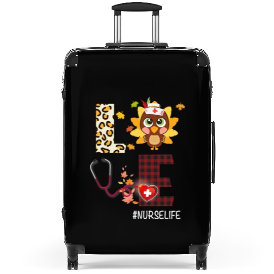 Love Turkey Stethoscope Nurse Life Thanksgiving Suitcases