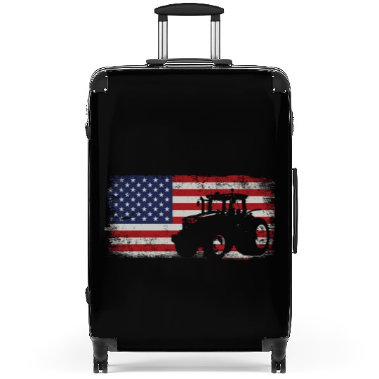 Farming Farmer American Flag Us Suitcases