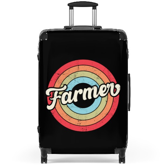 Farming Farmer Retro Vintage Suitcases