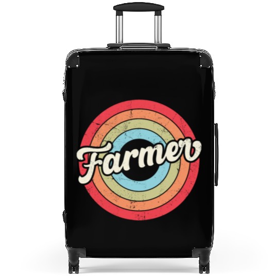 Farming Farmer Retro Vintage Suitcases