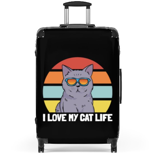 Funny Cat Lover - I Love My Cat Life Suitcases