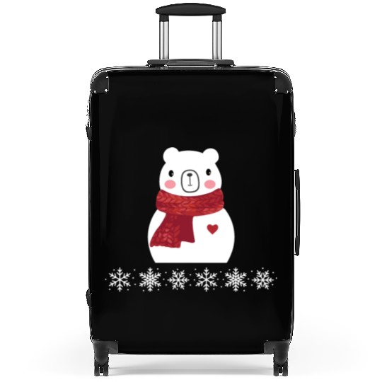 Polar bear as a snowman Suitcases