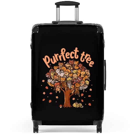 Purrfect Tree Kittens Family Of Cats Fall Season Suitcases
