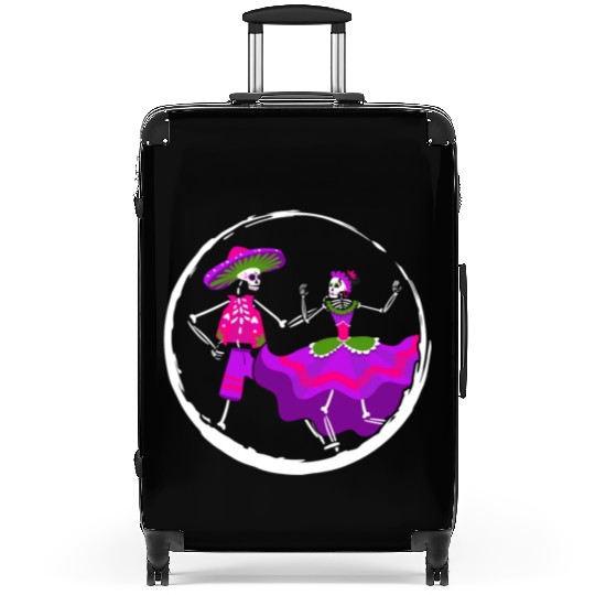 Dia De Los Muertos Suitcases, Ballet Folklorico Sugar