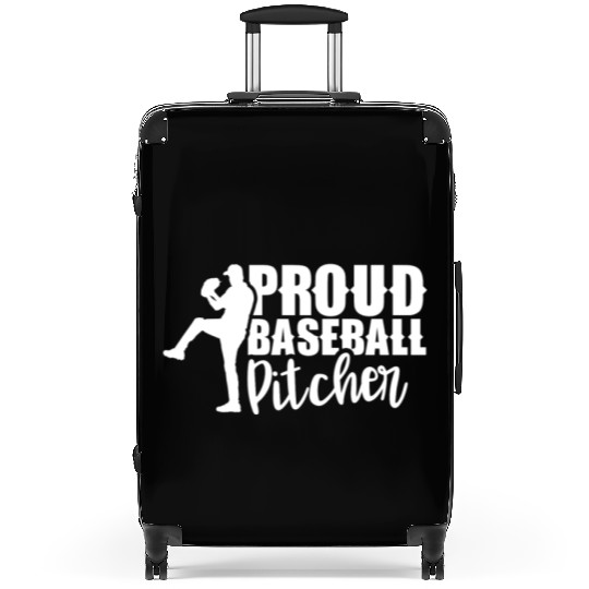Proud Baseball Pitcher Hobby Sayings Player Suitcases