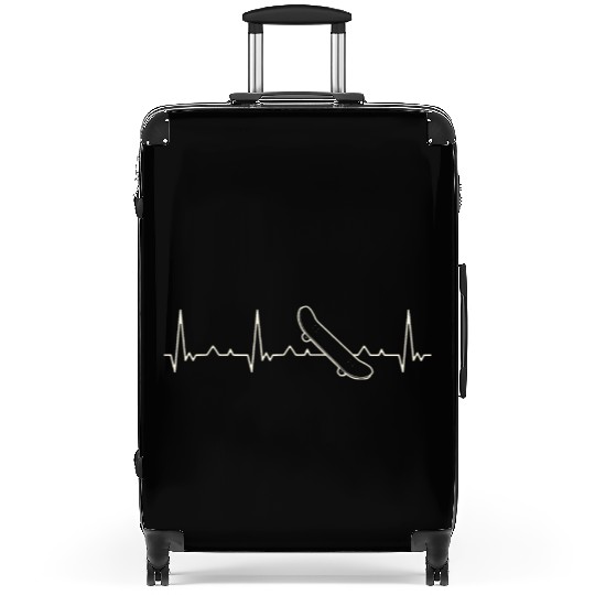 Skateboard. Heart. Love. EKG. Pulse. Beat. Suitcases