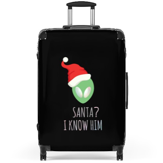 Santa? I know him. Merry Christmas. Happy New Year Suitcases