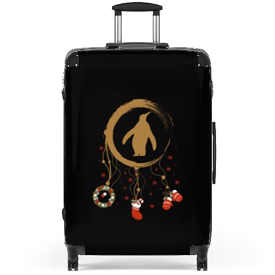 Winter dreamcatcher Christmas Penguin Suitcases