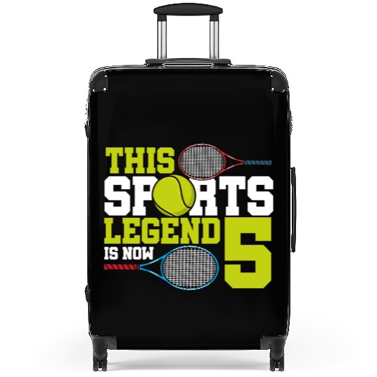 This Sports Legend Is Now 5, Tennis 5th Birthday Suitcases