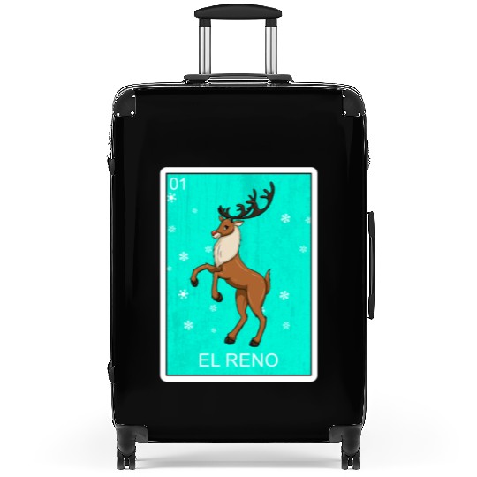 El Reno Reindeer Card Mexican Lottery Christmas Suitcases