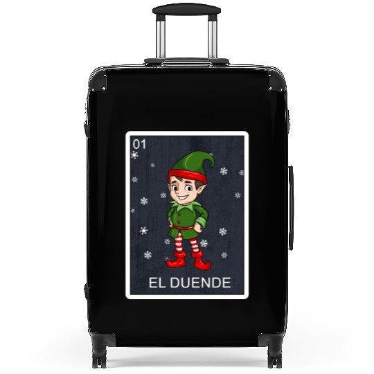 El Duende The Elf Card Mexican Lottery Christmas Suitcases