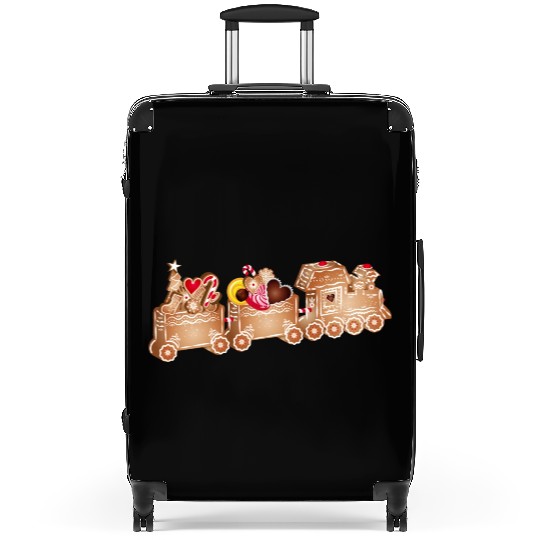 magical 3D gingerbread train for Christmas Suitcases
