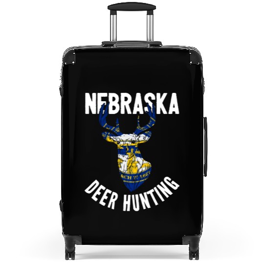 Nebraska Deer Hunting Buck Stag Hunter Suitcases