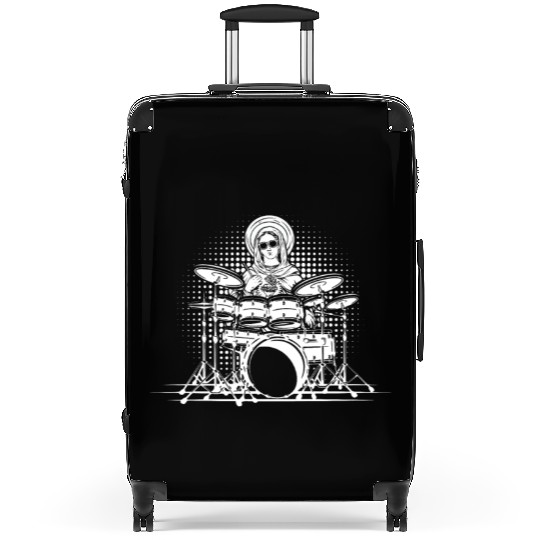 Holy Mother of Jesus Mary Playing Drums - Drums Suitcases