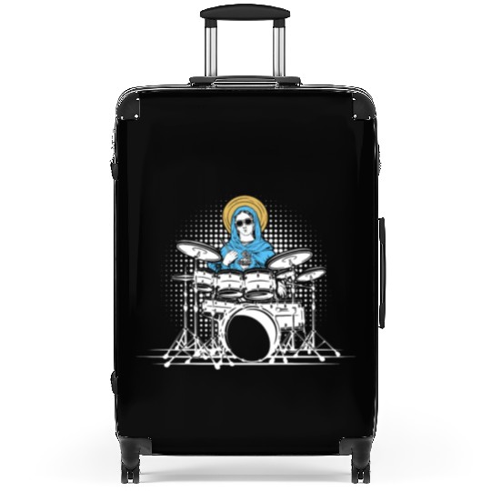 Holy Mother of Jesus Mary Playing Drums - Drums Suitcases