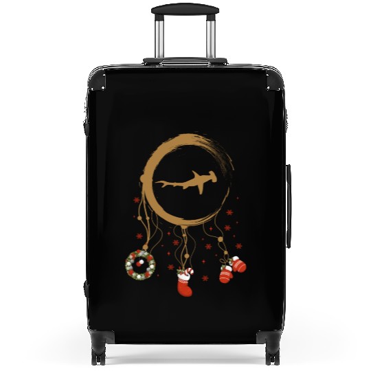 Winter dreamcatcher Christmas Hammerhead Shark Suitcases