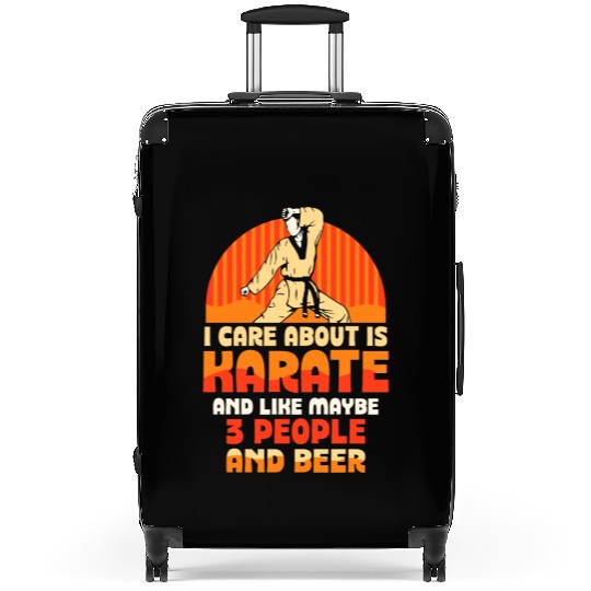Karate and like maybe 3 people and beer Suitcases