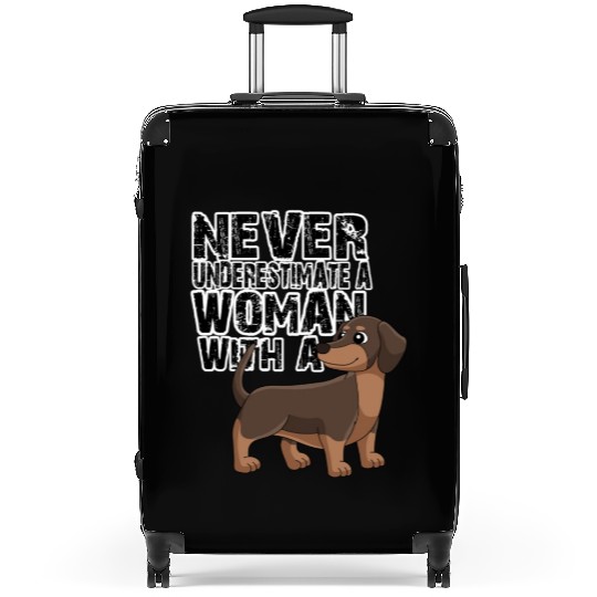 Dachshund Never Underestimate Suitcases