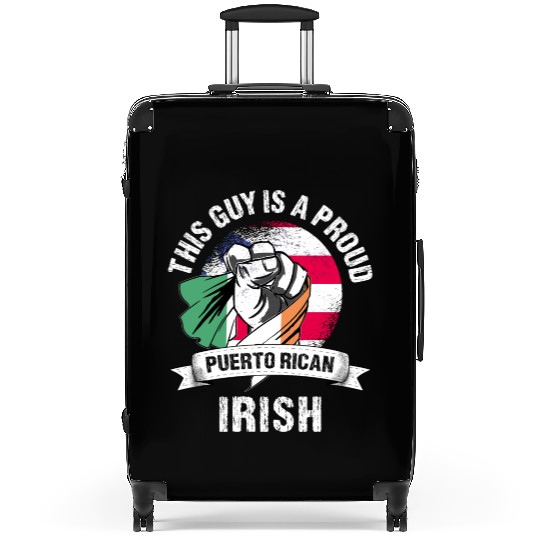 Puerto Rico Flag Ireland Grown Men Boys Guy Suitcases