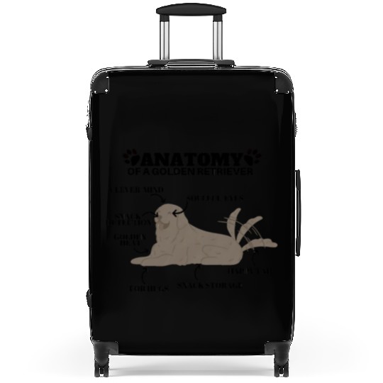Anatomy of a Golden Retriever FunnyDog Lover Suitcases