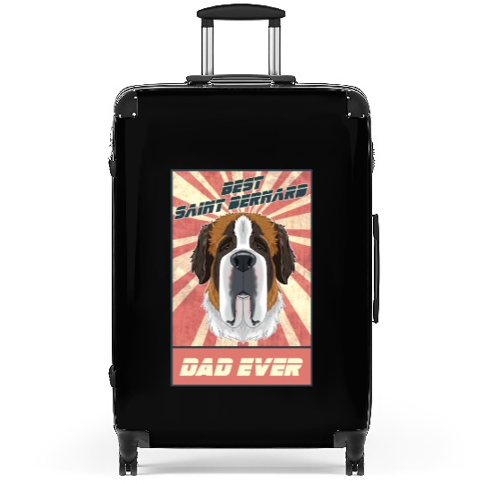 Best Saint Bernard Dad Ever I Saint Bernard Lover Suitcases