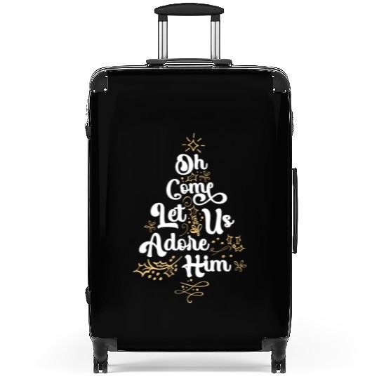 Oh Come Let Us Adore Him Religious Jesus Suitcases