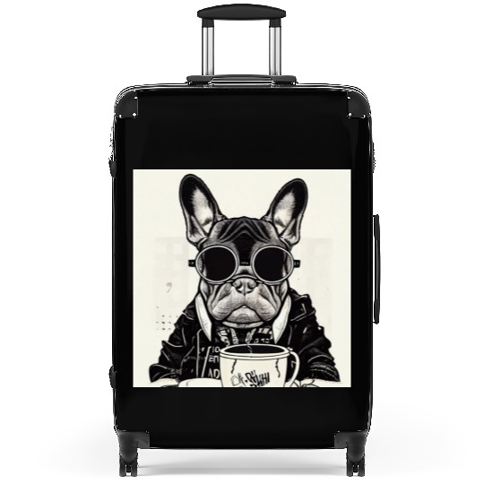 I love dog and coffee Suitcases