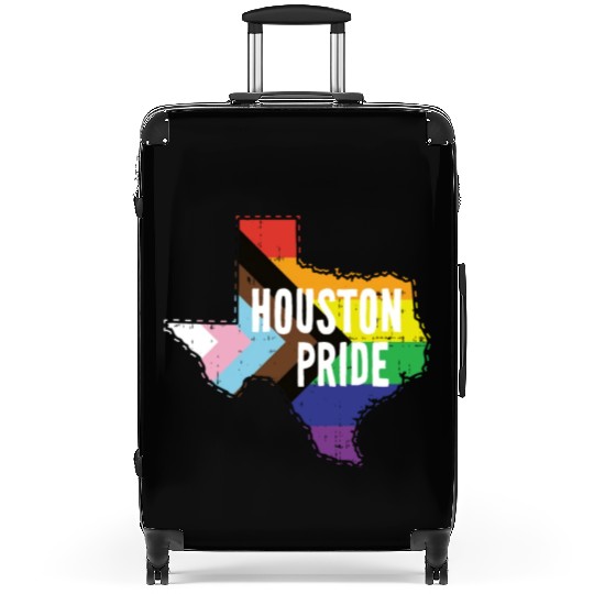 Houston Pride Gay Lesbian Queer Texas Rainbow Flag Suitcases