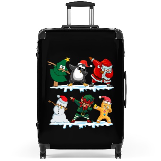 Dabbing Santa Elf Friends Funny Christmas Dabs Suitcases