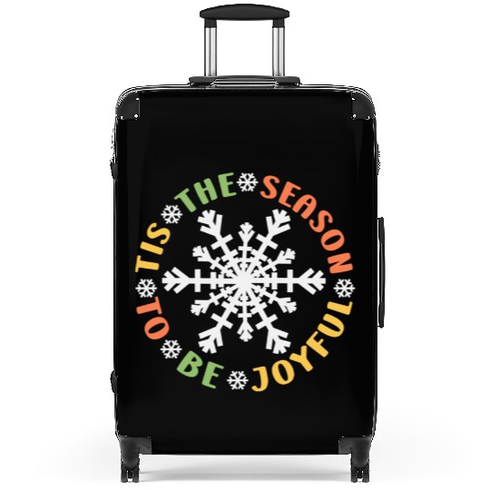 Tis The Season To Be Joyful Funny Snowflake Suitcases