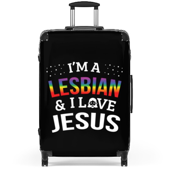 LGBT Gay Pride Lesbian I'm a Lesbian I Love Jesus Suitcases