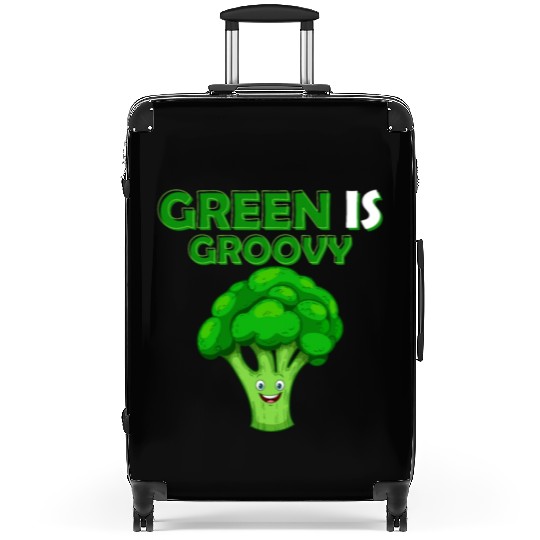 Green Is Groovy Vegetable Broccoli Suitcases