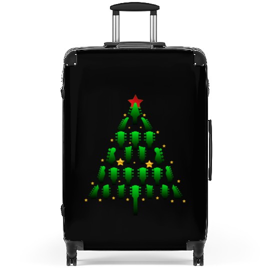 Cool Guitar Christmas Tree Suitcases