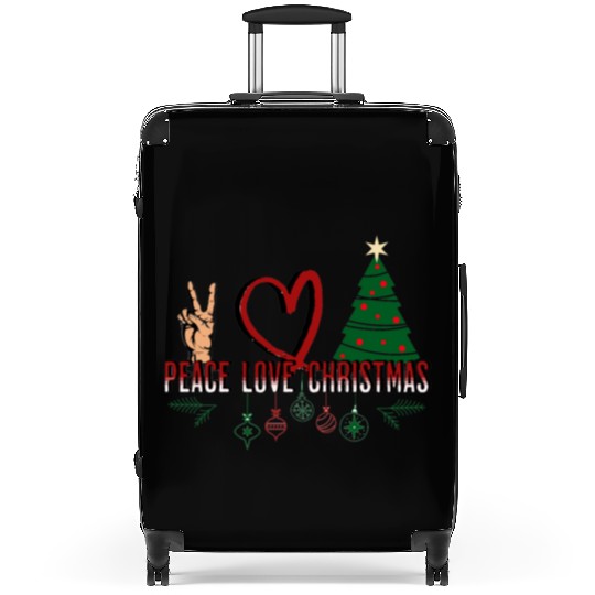 Peace Love Christmas Suitcases
