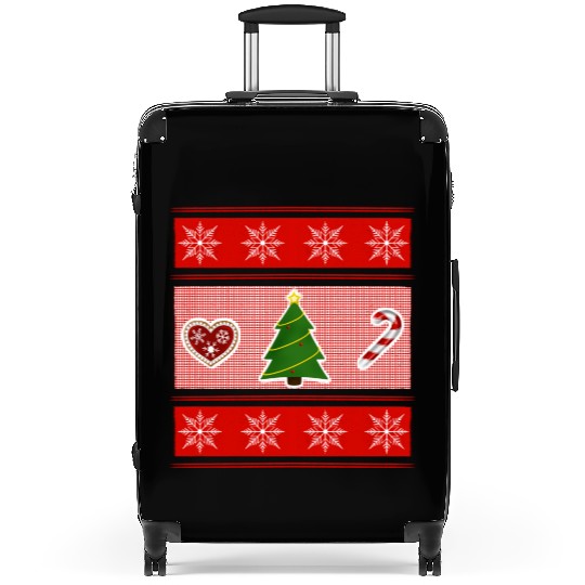 Christmas trilogy - red Christmas Suitcases