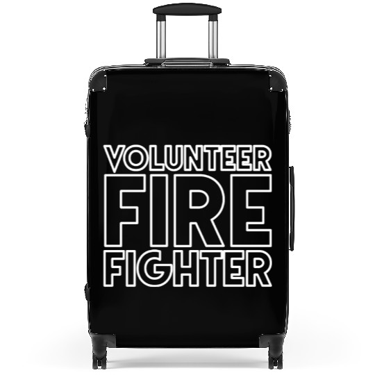 Volunteer Fire Fighter On Back Fireman Firefighter Suitcases