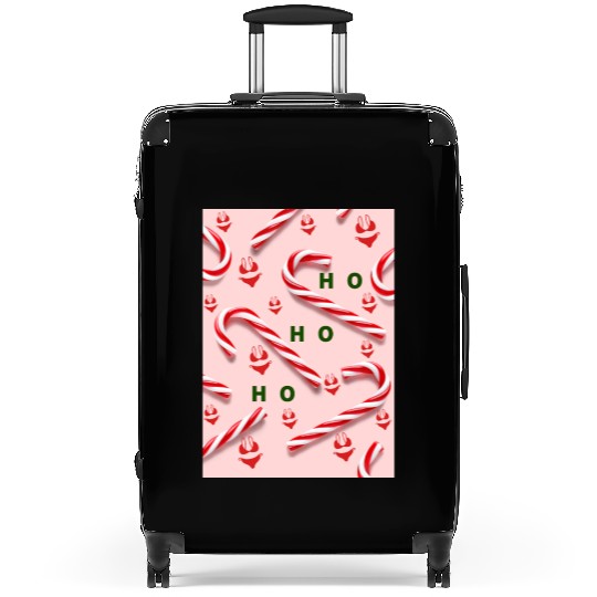 Funny Christmas Candy Canes Suitcases