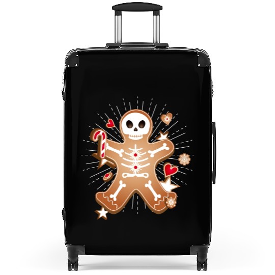 Gingerbread man Sugar Skull decor for Christmas Suitcases