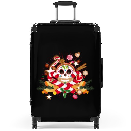 Gingerbread man Sugar Skull decor for Christmas Suitcases