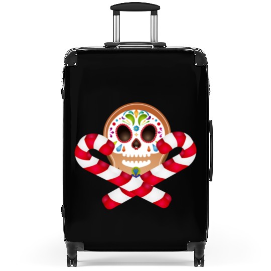 Gingerbread man Sugar Skull decor for Christmas Suitcases
