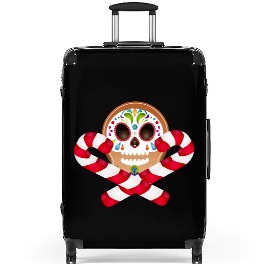 Gingerbread man Sugar Skull decor for Christmas Suitcases